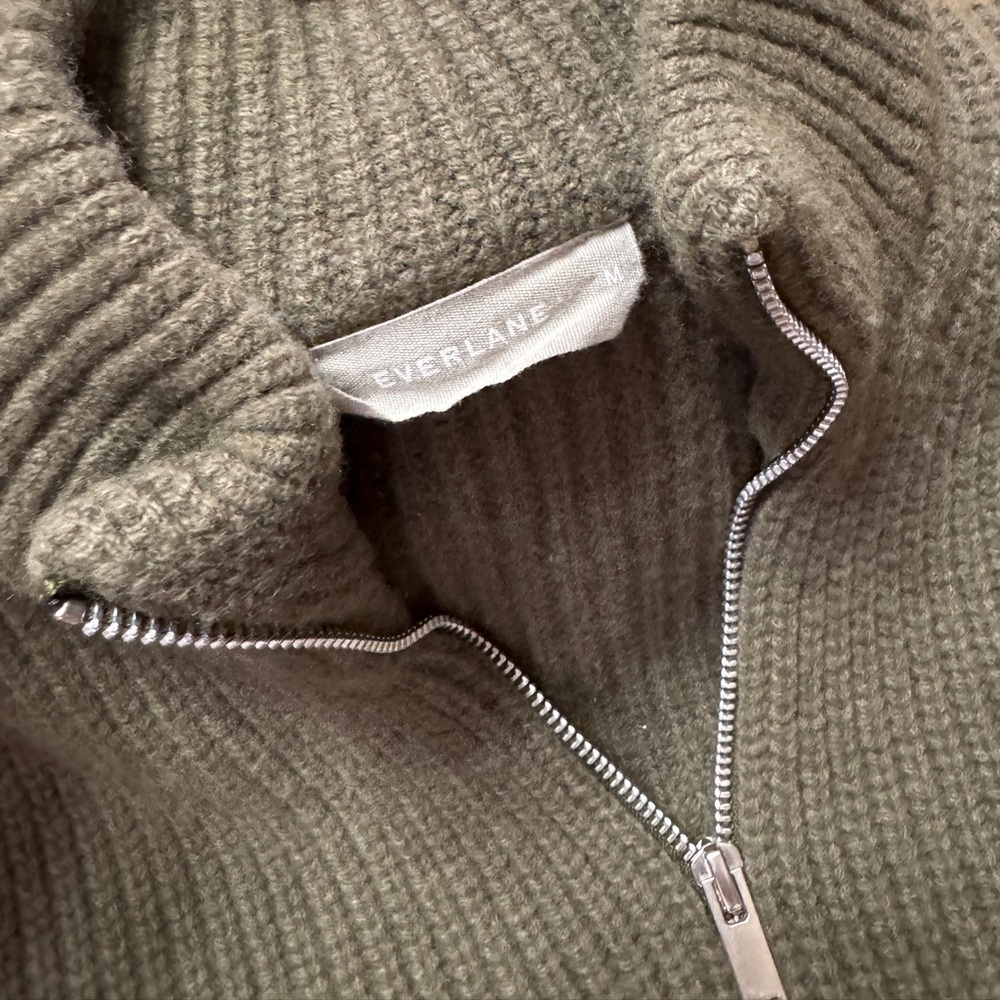 Everlane Men’s The Felted Merino Half-Zip Sweater Kalamata Medium